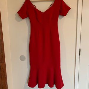 Cinq a Sept size 4 red dress